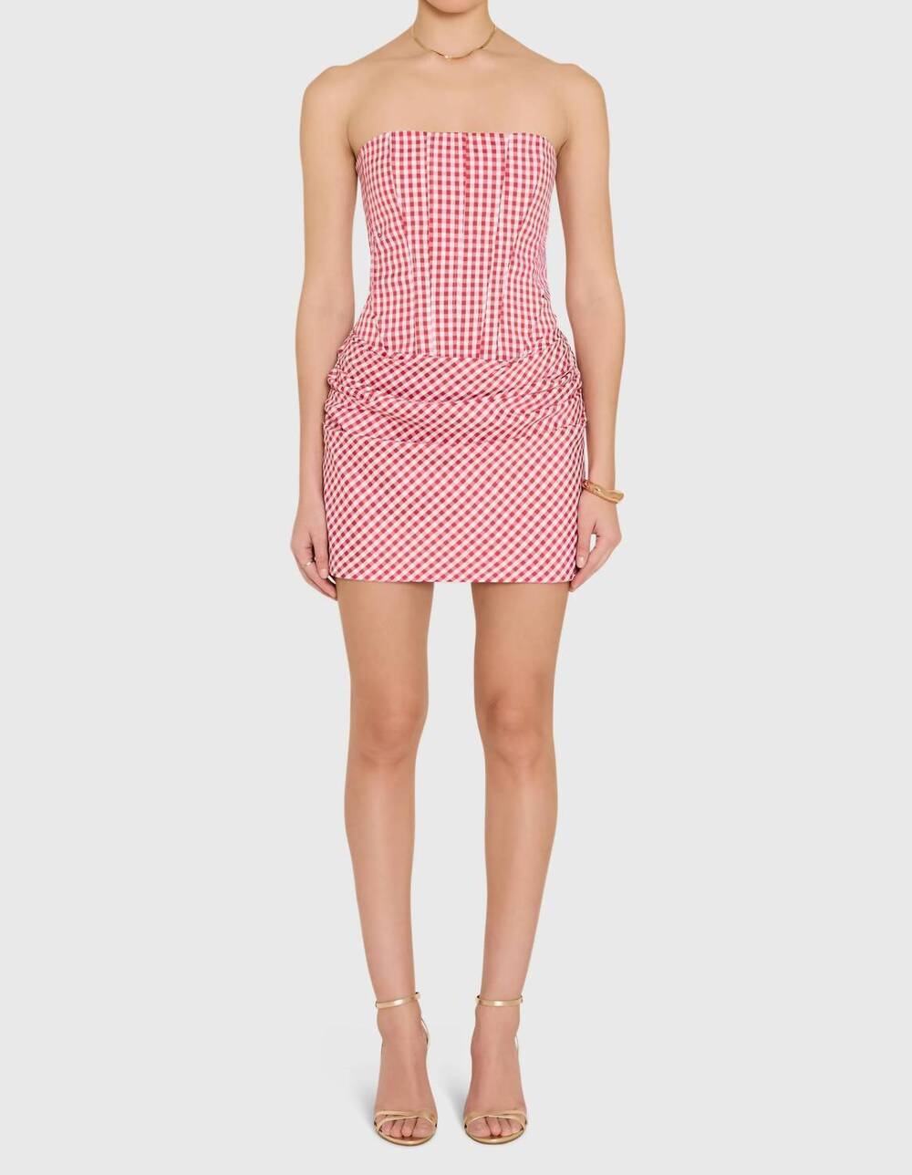 NEW AMANDA UPRICHARD miriah dress in red/white gingham